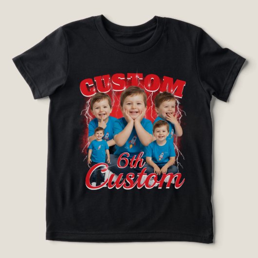 Custom birthday gift bootleg for your Kid 90s Tri-Blend Shirt (Design voorkant)
