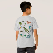 Custom Birthday Guest of Honor Dinosaur T-shirts (Achterkant volledig)