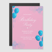 Custom Birthday Invitation Card Magnetische Uitnodiging (Voorkant / Achterkant)