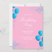 Custom Birthday Invitation Card Magnetische Uitnodiging (Voorkant)