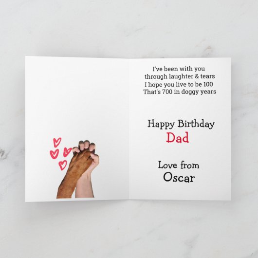 Custom Birthday Kaart van je Australische doodle (Binnen)