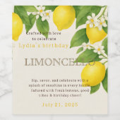 Custom Birthday Limoncello Bottle Label Wijn Etiket (Enkel label)