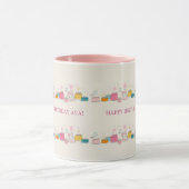 Custom Birthday Mug – Cream Confetti & Cake Doodle Mok (Midden)