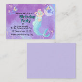 Custom Birthday Party Invitation | Editable Templa Notitiekaartje (Voorkant / Achterkant)