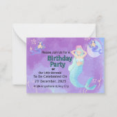 Custom Birthday Party Invitation | Editable Templa Notitiekaartje (Voorkant)