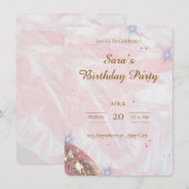 Custom Birthday Party Invitation Kaart (Voorkant / Achterkant)