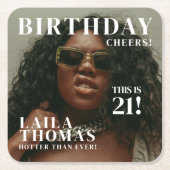 Custom Birthday Party Magazine Cover Cheers Kartonnen Onderzetters (Voorkant)