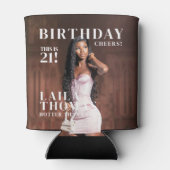 Custom Birthday Party Magazine Hoesje Cheers Blikjeskoeler (Achterkant)