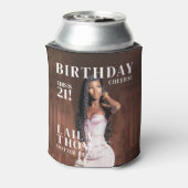 Custom Birthday Party Magazine Hoesje Cheers Blikjeskoeler (Blikje Achterkant)