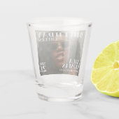 Custom Birthday Party Magazine Hoesje Cheers Shot Glas (Achterkant)