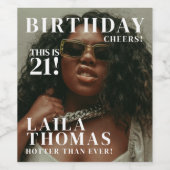 Custom Birthday Party Magazine Hoesje Cheers Wijn Etiket