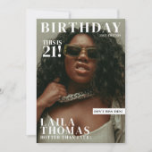 Custom Birthday Party Magazine Hoesje Foto's Kaart (Voorkant)