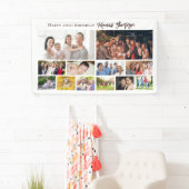 Custom Birthday Photo Collage Welcome Sign modern Spandoek (Insitu)