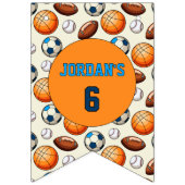 Custom Birthday Sports Theme Vlaggetjes (Eerste vlag)