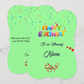 Custom Birthday Wenskaart - Mooi ontwerp Feestdagenkaart (Voorkant / Achterkant)