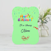 Custom Birthday Wenskaart - Mooi ontwerp Feestdagenkaart (Staand voorkant)