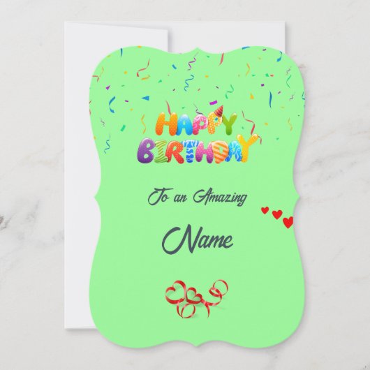 Custom Birthday Wenskaart - Mooi ontwerp Feestdagenkaart (Voorkant)