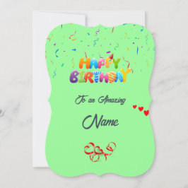 Custom Birthday Wenskaart - Mooi ontwerp Feestdagenkaart