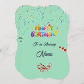Custom Birthday Wenskaart - Mooi ontwerp Feestdagenkaart (Voorkant / Achterkant)