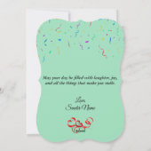 Custom Birthday Wenskaart - Mooi ontwerp Feestdagenkaart (Achterkant)