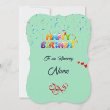 Custom Birthday Wenskaart - Mooi ontwerp