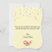 Custom Birthday Wenskaart - Mooi ontwerp Feestdagenkaart (Achterkant)