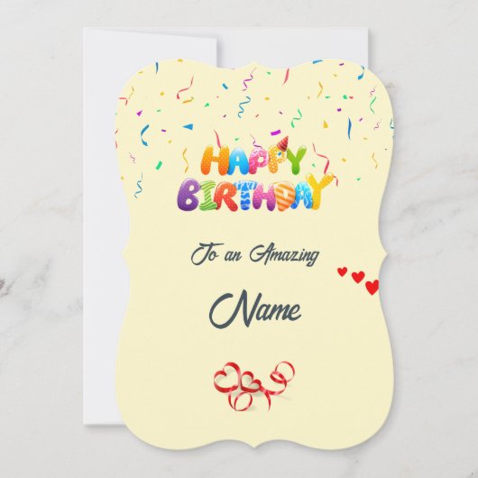 Custom Birthday Wenskaart - Mooi ontwerp Feestdagenkaart (Voorkant)