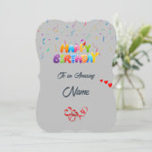 Custom Birthday Wenskaart - Mooi ontwerp Feestdagenkaart (Staand voorkant)