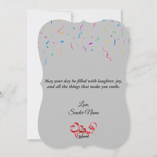 Custom Birthday Wenskaart - Mooi ontwerp Feestdagenkaart (Achterkant)