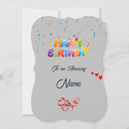 Custom Birthday Wenskaart - Mooi ontwerp Feestdagenkaart (Voorkant)