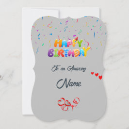 Custom Birthday Wenskaart - Mooi ontwerp Feestdagenkaart