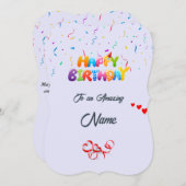 Custom Birthday Wenskaart - Mooi ontwerp Feestdagenkaart (Voorkant / Achterkant)