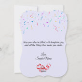 Custom Birthday Wenskaart - Mooi ontwerp Feestdagenkaart (Achterkant)