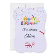 Custom Birthday Wenskaart - Mooi ontwerp