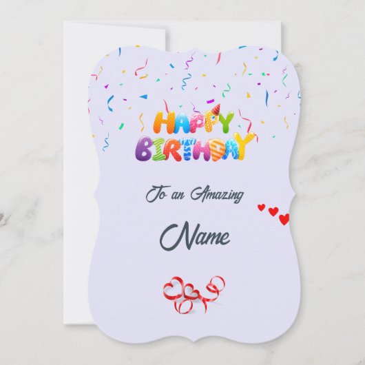 Custom Birthday Wenskaart - Mooi ontwerp Feestdagenkaart (Voorkant)
