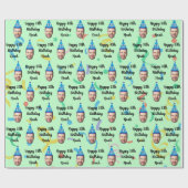Custom Birthday Wrapping Paper Cadeaupapier (Vlak)