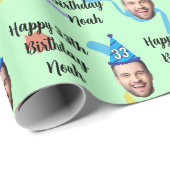 Custom Birthday Wrapping Paper Cadeaupapier (Rol Hoek)
