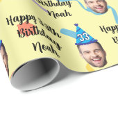 Custom Birthday Wrapping Paper, Happy Birthday Cadeaupapier (Rol Hoek)