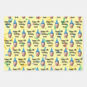 Custom Birthday Wrapping Paper, Happy Birthday Inpakpapier Vel (Voorkant 2)