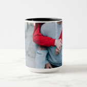 Custom Black 15 oz Ringer Kiss Me Mok ZAZZ_IT (Midden)