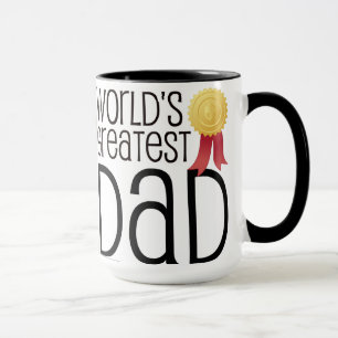 Custom Black 15 oz Ringer Worlds Best Dad ZAZZ_IT Mok