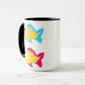 Custom Black 15oz Ringer Mok Fish 341 by ZAZZ_IT (Voorkant links)