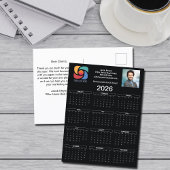Custom Black 2026 Bedrijfskalender Zakelijke Logo Briefkaart