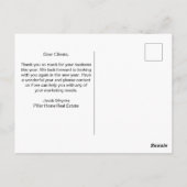 Custom Black 2026 Bedrijfskalender Zakelijke Logo Briefkaart (Achterkant)