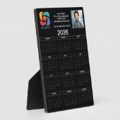 Custom Black 2026 Bedrijfskalender Zakelijke Logo Fotoplaat (Zijkant)
