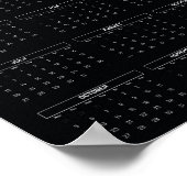 Custom Black 2026 Bedrijfskalender Zakelijke Logo Poster (Hoek)