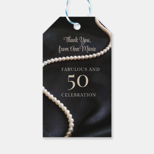 Custom Black 50 and Fabulous Cadeaulabel (Voorkant)