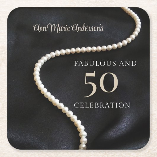 Custom Black 50 and Fabulous Kartonnen Onderzetters (Voorkant)