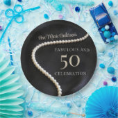 Custom Black 50 and Fabulous Papieren Bordje (Feest)