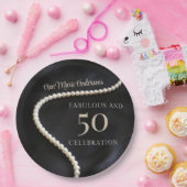 Custom Black 50 and Fabulous Papieren Bordje (Feest)